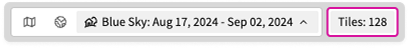 An image of a tile counter that helps the user estimate the number of high-res imagery tiles they've viewed